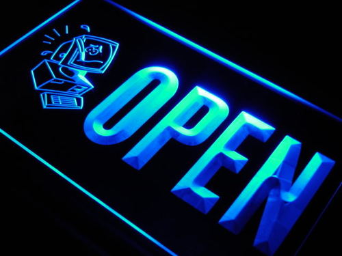 OPEN Computer Repair Expert Shop Neon Light Sign
